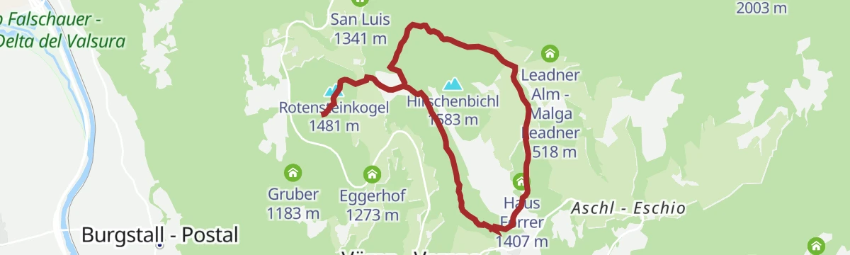 Route map: Escursione Knottnkino da Verano